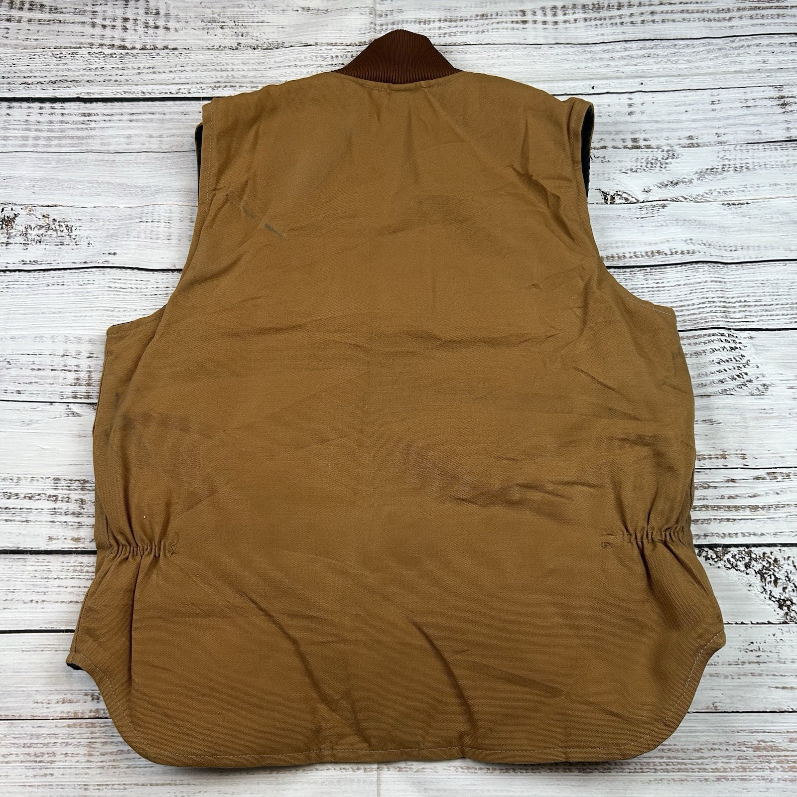 NWT VTG Carhartt Vest Mens Large Quilted Canvas 90s V01 BRN USA Union Flaws image 7
