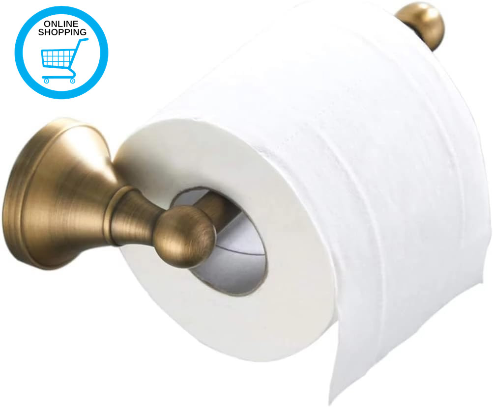 Antique Brass Finish Toilet Roll Holder | Bronze Steel Toilet Paper Holder |Stro