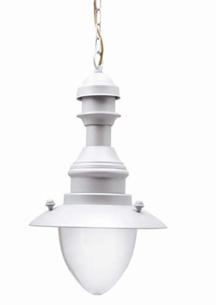 Pendelleuchte AußEn Grau Echt-Messing Glas E27 IP43 Ø 20 Cm HäNgelampe Leuchte-image