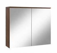 Badplaats Spiegelschrank Toledo 80 X 60 Cm Walnuss Braun - Badezimmerschrank Mit