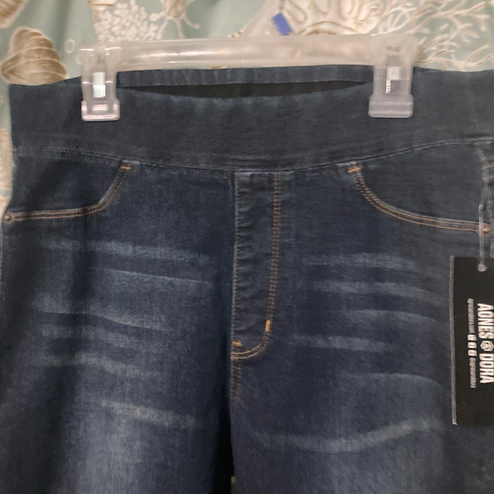 Леггинсы женские Agnes & Dora Jeggings средние без застежек темно-синие эластичные. Новый с Ярлыками - Изображение 4 из 4