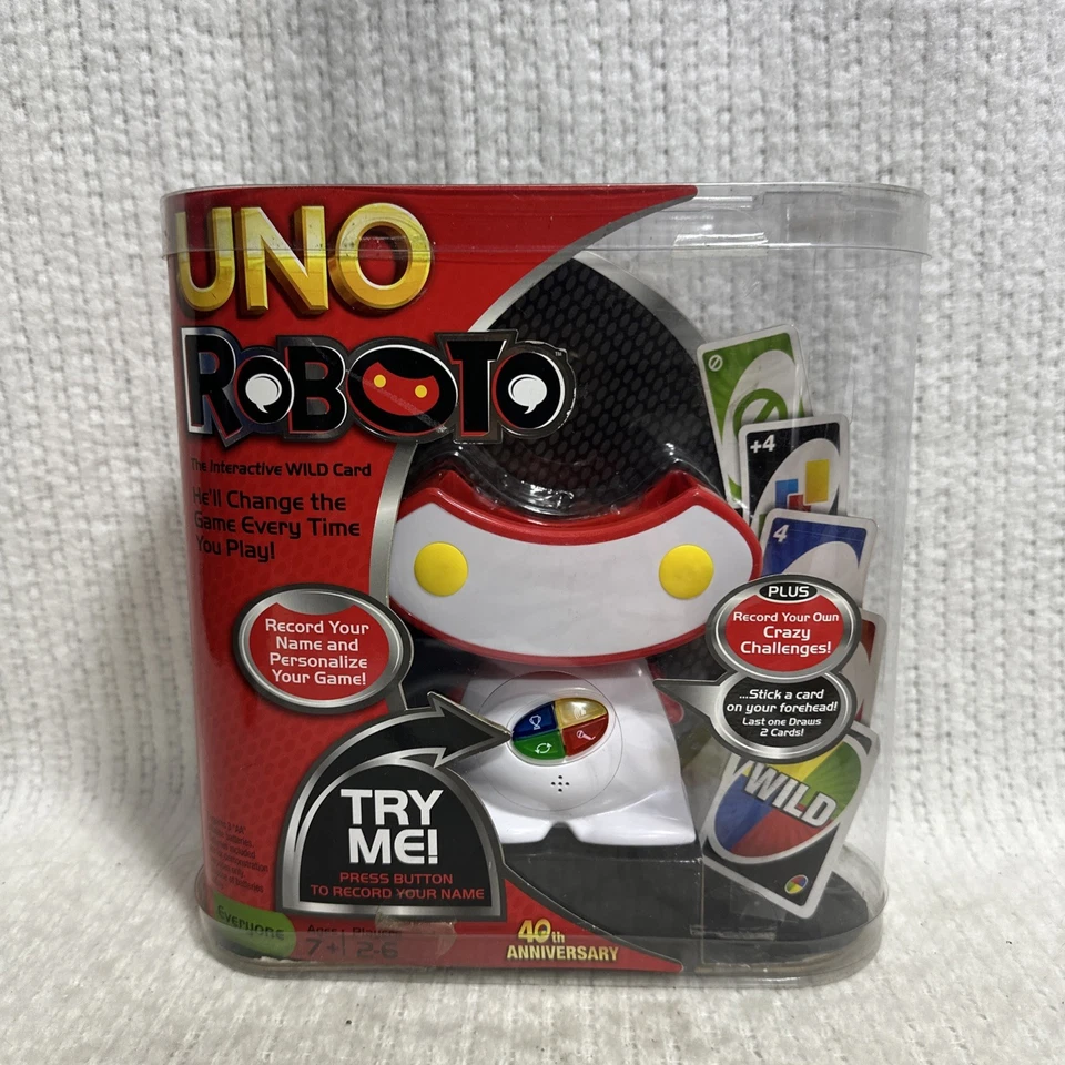 Mattel Uno Roboto 2010 The Interactive Wild Card Uno Game Brand New - Image 2 of 4