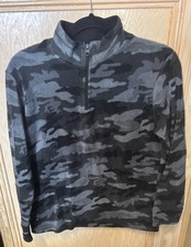 The Children's Place Boys XL 14 Long Sleeve Camo Microfleece Half Zip Pullover