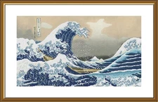 Creative Сross Stitch Embroidery Kit "The Great Wave in Kanagawa" Nova Sloboda