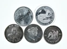 Lot 5 VINTAGE 1 Oz Silver Bars/Rounds Art Bars Collection Poured .999 *503