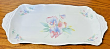 Vintage Floral Serving Tray Platter Hand Pain...