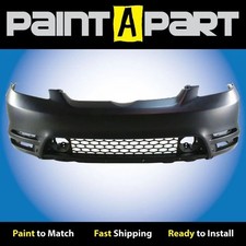 Bumper Cover For 2003-2004 Toyota Matrix Front Plastic Primed With Spoiler Holes