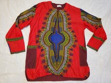 Authentic African Unisex Dashiki Red Shirt Unisex 2XL Africa Alive Senegal