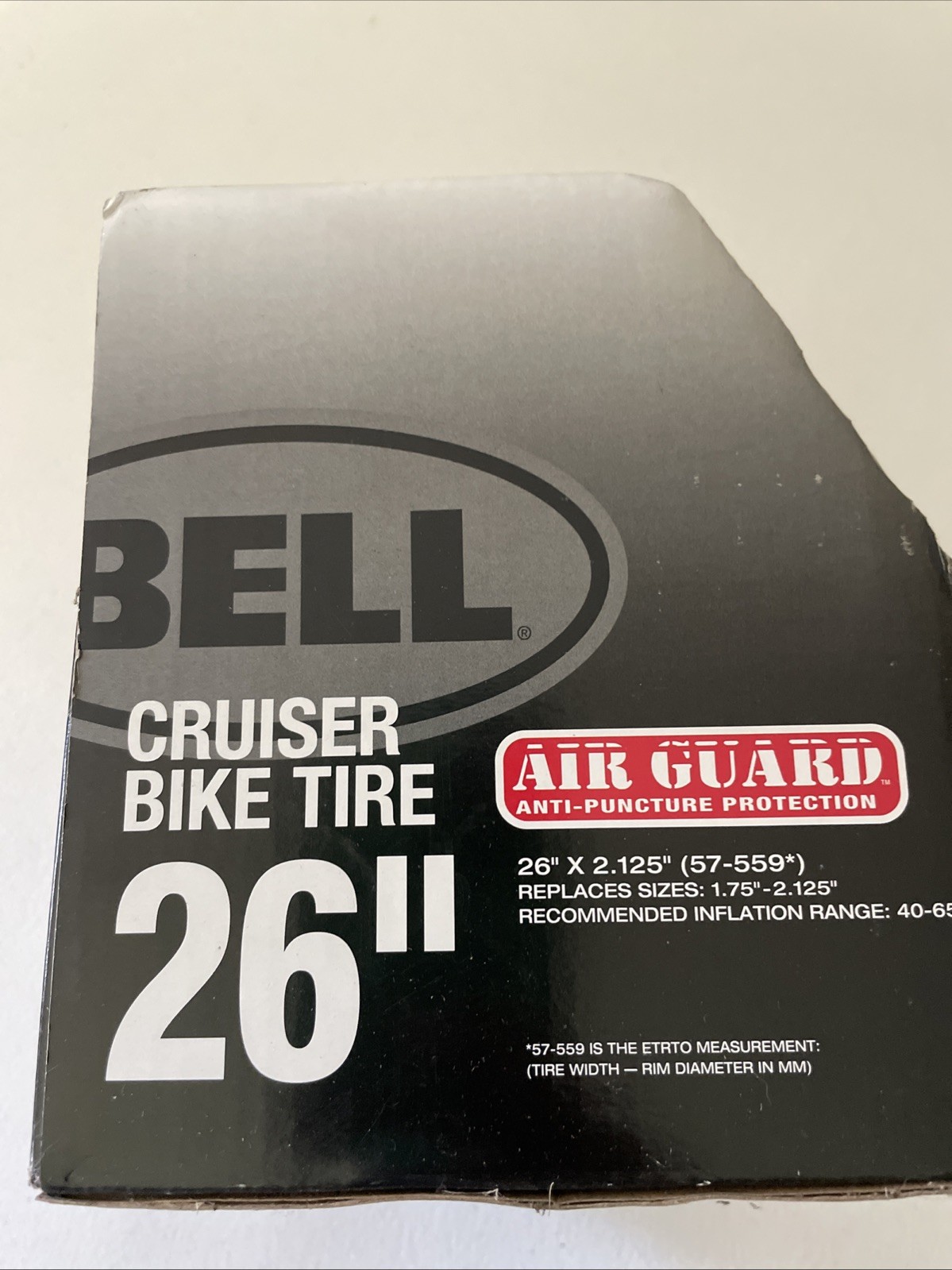 Bell 26" x 2.0" Flat Defense Anti Puncture Protector Cruiser Bike White & Black