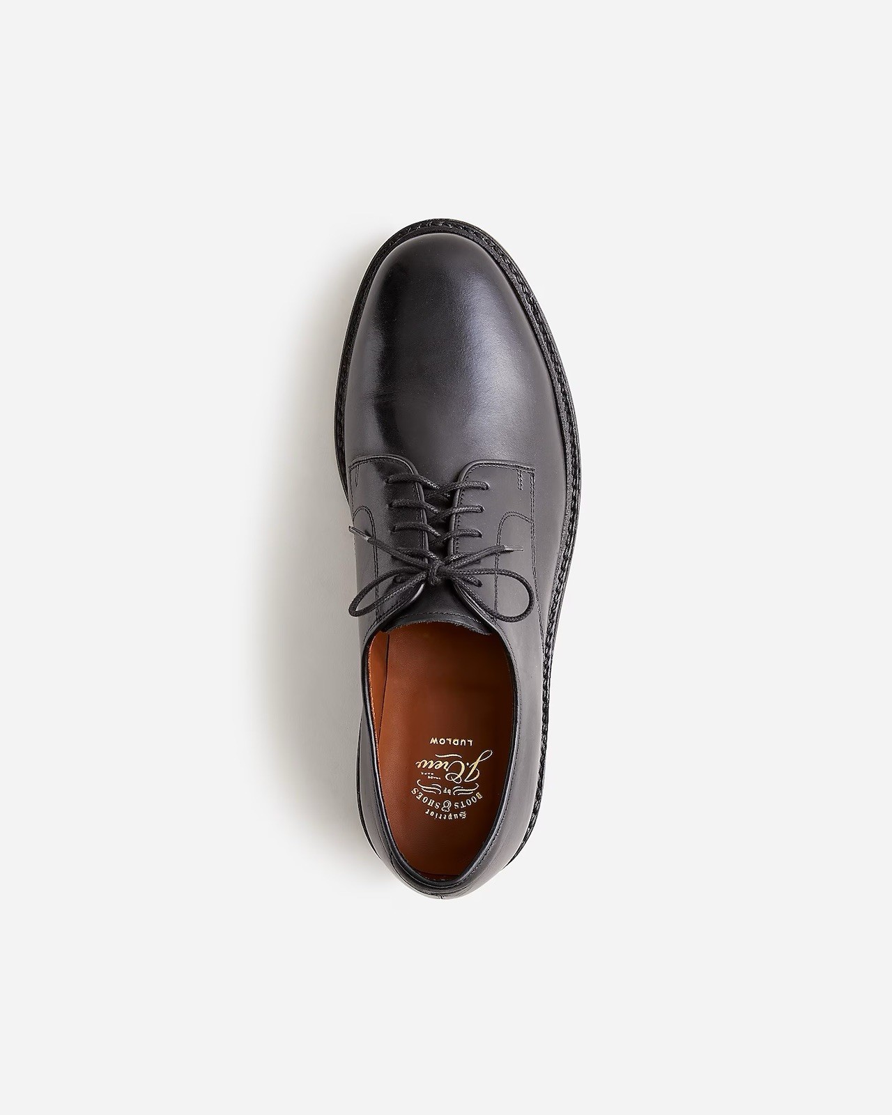 SAOLA Scarpe eleganti J.Crew $248 nere Ludlow Derby in pelle con suola in pelle taglia 11 5