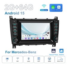 Für Mercedes Benz C Klasse W203 CLK W209 Autoradio Android 15 GPS NAVI SWC WIFI