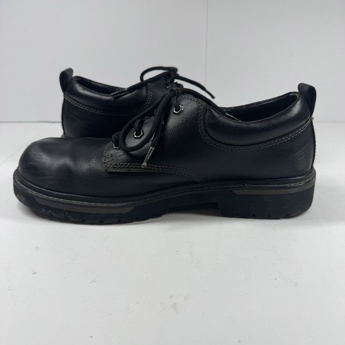 Skechers Size 10 Men Leather Platform Shoes Black 90’s Chunky Lugs Y2K - Picture 7 of 11