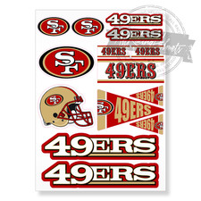 San Francisco 49ers NFL Football A4 High Quality Printed Vinyl Decal Sticker Set