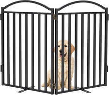 Malier Metal Freestanding Dog Gates, 32'' Height Outdoor Indoor Dog Fences, 48''