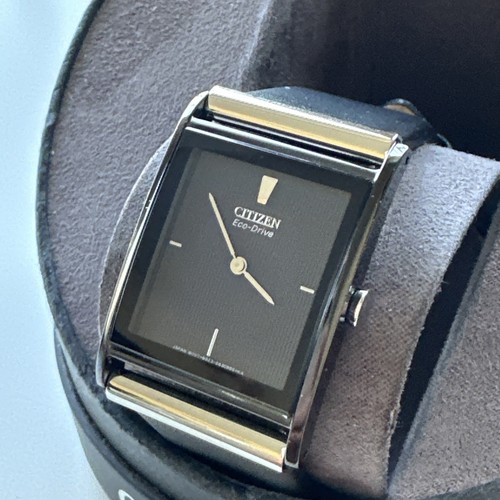 Citizen Eco-Drive 180 Black Dial Black Leather Men's Watch Item No. BL6005-01E - Picture 2 of 24