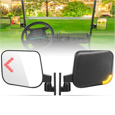 Universal Golf Cart Side Mirrors with LED Turn Signal for Yamaha EZGO Club Car