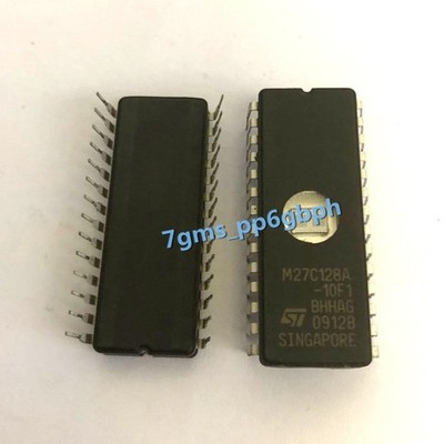 6PCS M27C128A-10F1 M27C128A IC EPROM UV 128KBIT 100NS 28CDIP *cc