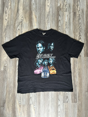 2 Fast 2 Furious Paul Walker Tyrese Gibson Eva Mendes Ludacris Black T-Shirt 3XL