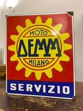 Targa-Insegna pubblicitaria Smaltata Moto Demn Milano anni’50-Smalteria Italcomm