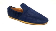 Lust For Life Leather Sheep Nappa Pony Hair Ink Blue Flats Loafer Size 6