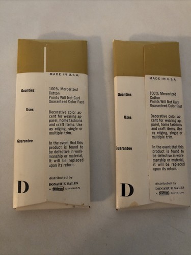 Posten 2 Vintage Zackenlitze Talon Bänder ohne Eisen - weiß 020 & rot 415 - Bild 2 von 2