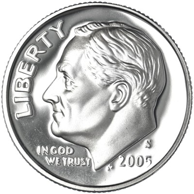 2005 S Roosevelt Dime Gem DCam Proof CN-Clad See Pics L805