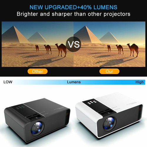 Portable Wifi Projector Bluetooth Movie Video Android Home Theatre HDMI USB VGA - Picture 10 of 15