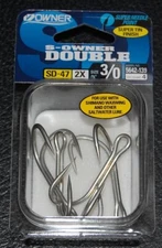 Owner 5642 Saltwater Double Hook - Size 3/0 - 2X Strong Waxwing Hooks