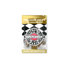 Independent Skateboard Hardware 7/8" Phillips Black/Gold - 8 Nuts/Mounting Bolts