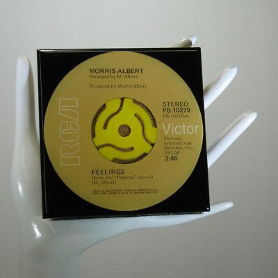 Morris Albert - Music Drink Coaster Made with The Original 45 rpm Record