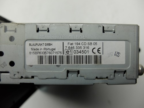 Radio Cd Fiat Croma 7354323320 7646335316 Blaupunkt - Imagen 7 de 8