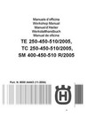 Husqvarna workshop service manual 2005 SM 400, SM 450 & SM 510 R