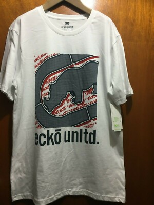 ECKO UNLTD WHITE SHORT SLEEVE MENS T 