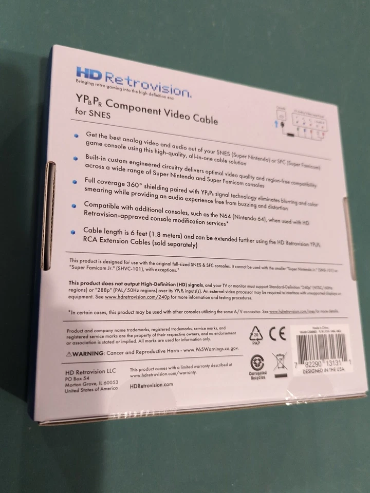 HD Retrovision SNES YPbPr/Component Cable, Super Nintendo, Factory Sealed, New - Image 3 of 4