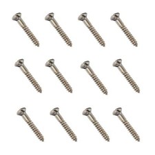 12 Fender Vintage Slotted Bridge Strap Button Mounting Screws 0018371049