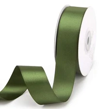 Double Face Satin Ribbon 1 Inch x 25 Yards Moss Gift Wrap Party Hair Craft