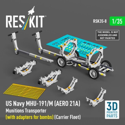 US NAVY MHU-191/M AERO 21A Munitions Transporter (with adapters for Bombs) 1:35