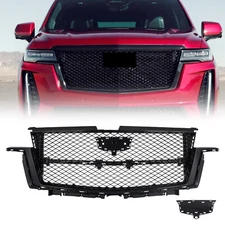 Fit 2021 2022 2023 Cadillac Escalade Sport Platinum Front Grille W/ Camera Hole