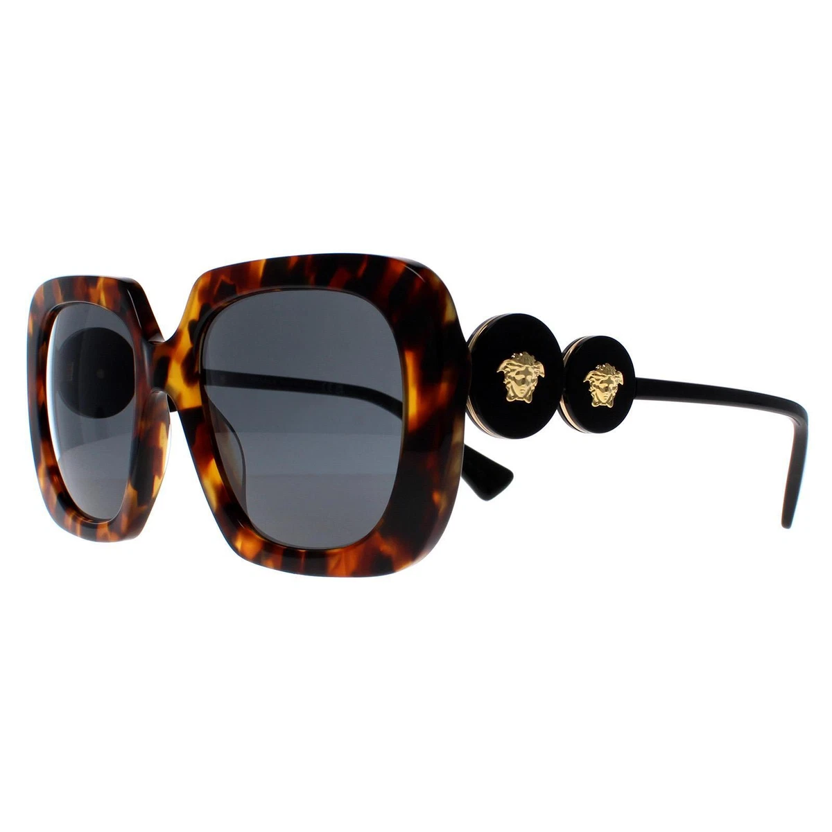 Versace Sunglasses VE4434 511987 Light Havana Dark Grey | eBay