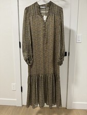 Zara Printed Women’s Dress Yellow Floral Long Small size 