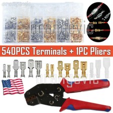 540X Assortment Male Female Spade Terminals Kit Electrical Wire Crimp Connector