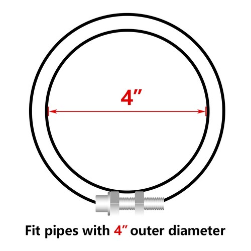 4" Inlet 5" Outlet 12in Long Bolt On Diesel Exhaust Tip Black Stainless Steel - Bild 7 von 9