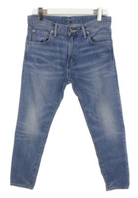 LEVI'S Jeans Herren W30/L30 Tapered Fit Whiskers Ausgebleichtes Denim Blau