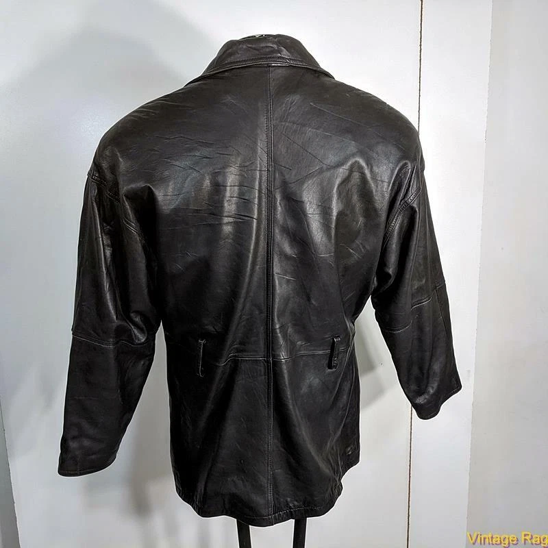 Chaqueta de motociclista 4EVER de piel de cordero para mujer talla M negra con forro Foto 4 de 4