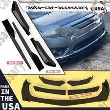 Glossy Black Front Bumper Lip Splitter Lower Spoiler Body Kit For Ford Escape