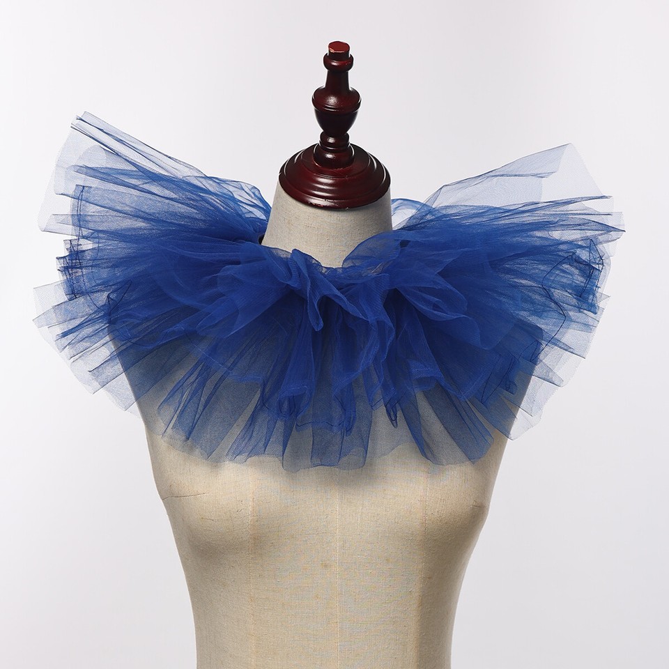 Victorian Edwardian Mesh Neck Ruff Ruff Neck Collar Halloween Clown ...