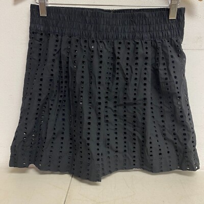 Calia Women's Inverted Pleat Pull on Short Pure Black Coverup WSA23918E Trendy