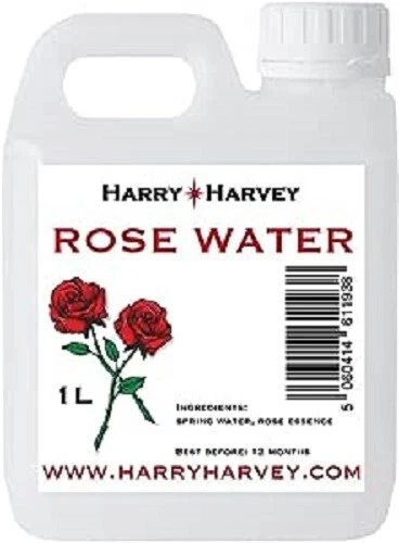 1L Rose Water, Culinary Food Flavour Essence Cooking Flavouring Deserts 1 Litre