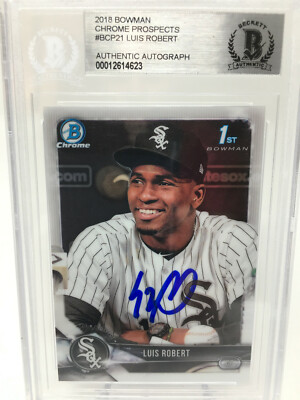 2018 Bowman Chrome 1st On Card Auto LUIS ROBERT Beckett Authentic