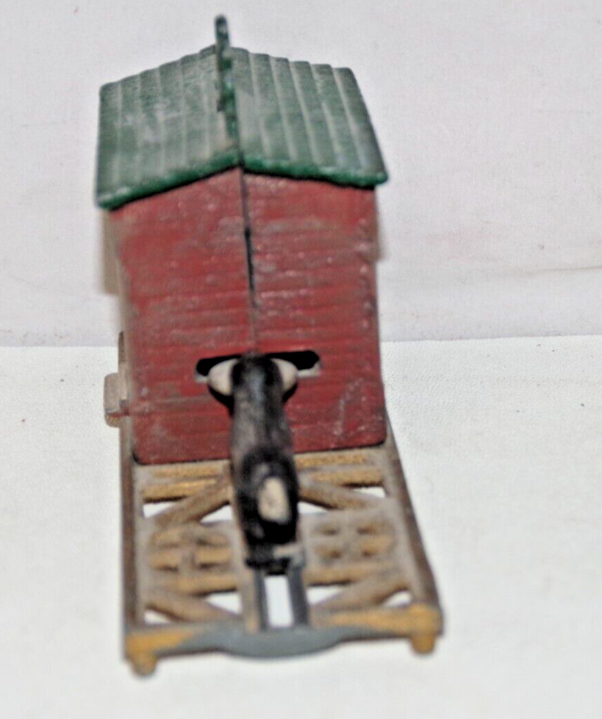 VINTAGE CAST IRON GEM MECHANICAL DOG BANK BUILDING eBay